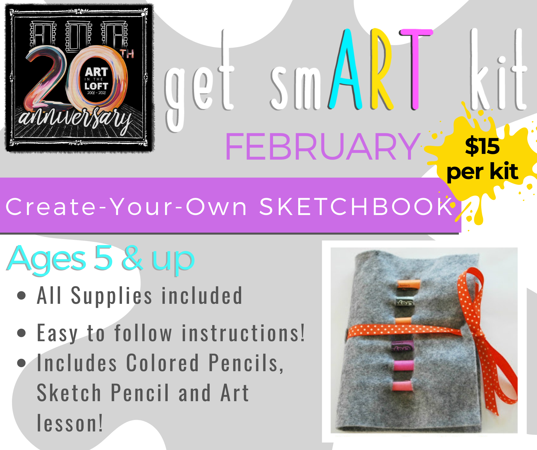 Get smART Kit FEBRUARY: Create-Your-Own Sketchbook